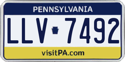PA license plate LLV7492