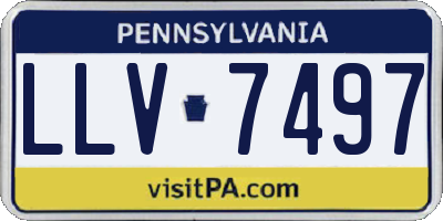 PA license plate LLV7497