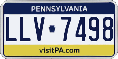 PA license plate LLV7498