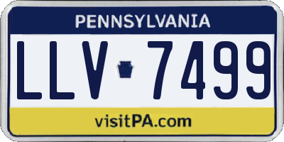 PA license plate LLV7499