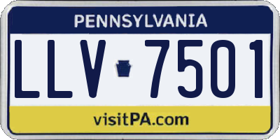 PA license plate LLV7501