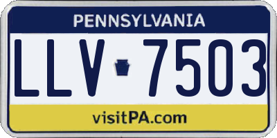 PA license plate LLV7503