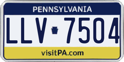 PA license plate LLV7504