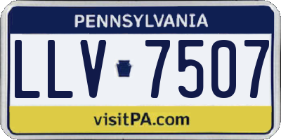 PA license plate LLV7507