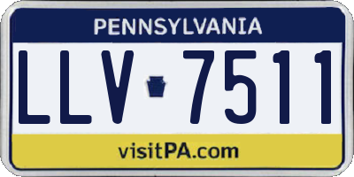 PA license plate LLV7511