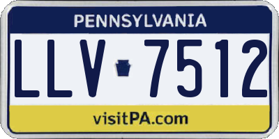 PA license plate LLV7512