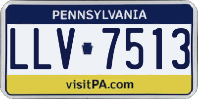 PA license plate LLV7513