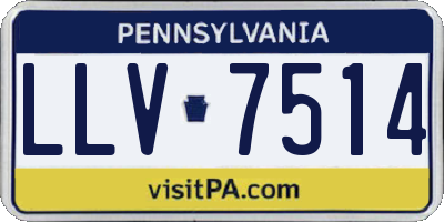 PA license plate LLV7514