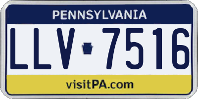 PA license plate LLV7516