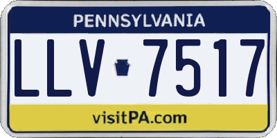 PA license plate LLV7517