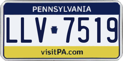 PA license plate LLV7519