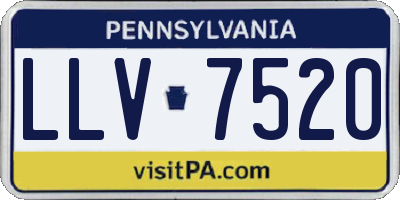 PA license plate LLV7520