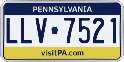 PA license plate LLV7521