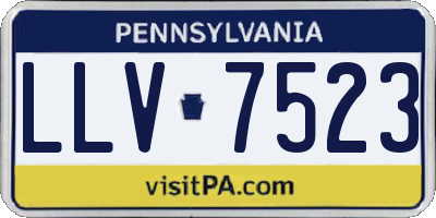 PA license plate LLV7523