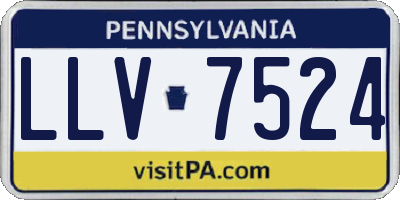 PA license plate LLV7524