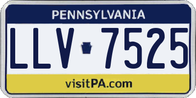 PA license plate LLV7525