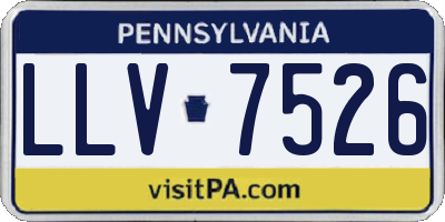 PA license plate LLV7526