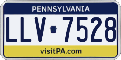 PA license plate LLV7528