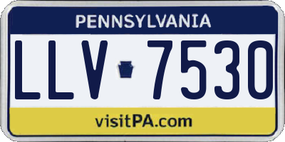 PA license plate LLV7530