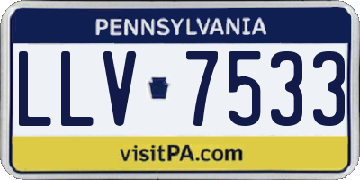 PA license plate LLV7533