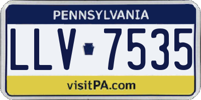 PA license plate LLV7535