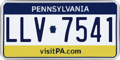 PA license plate LLV7541