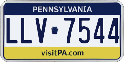 PA license plate LLV7544