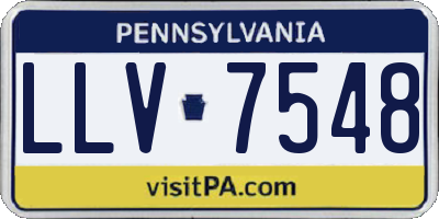 PA license plate LLV7548