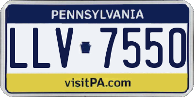 PA license plate LLV7550
