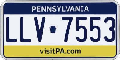PA license plate LLV7553
