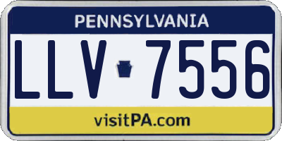 PA license plate LLV7556
