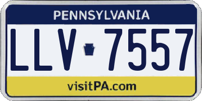 PA license plate LLV7557