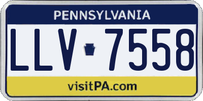 PA license plate LLV7558