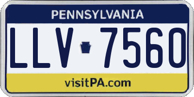 PA license plate LLV7560