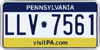 PA license plate LLV7561