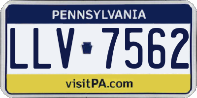 PA license plate LLV7562