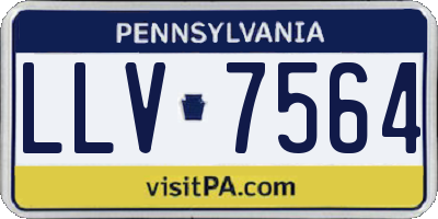 PA license plate LLV7564
