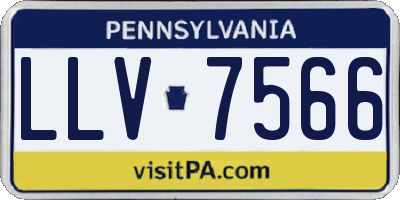 PA license plate LLV7566