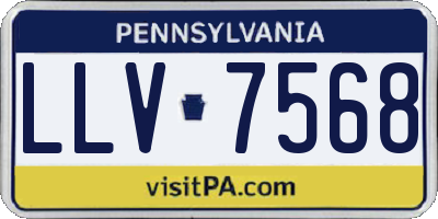 PA license plate LLV7568
