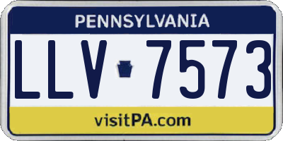 PA license plate LLV7573