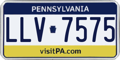 PA license plate LLV7575