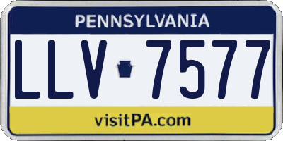 PA license plate LLV7577