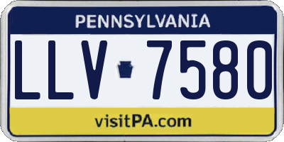 PA license plate LLV7580