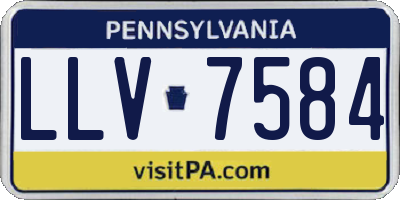 PA license plate LLV7584
