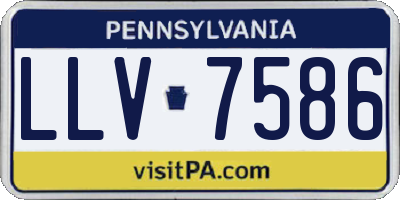 PA license plate LLV7586