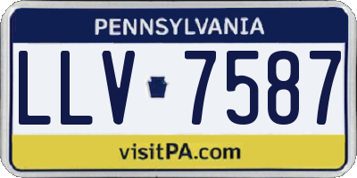 PA license plate LLV7587
