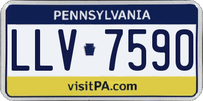 PA license plate LLV7590