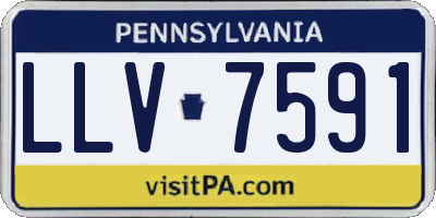 PA license plate LLV7591