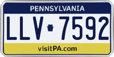 PA license plate LLV7592