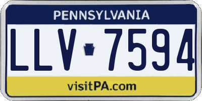 PA license plate LLV7594